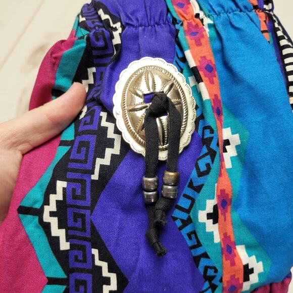 Vintage Wagon Wheels circle skirt southwestern aztec cowgirl - Picture 8 of 8